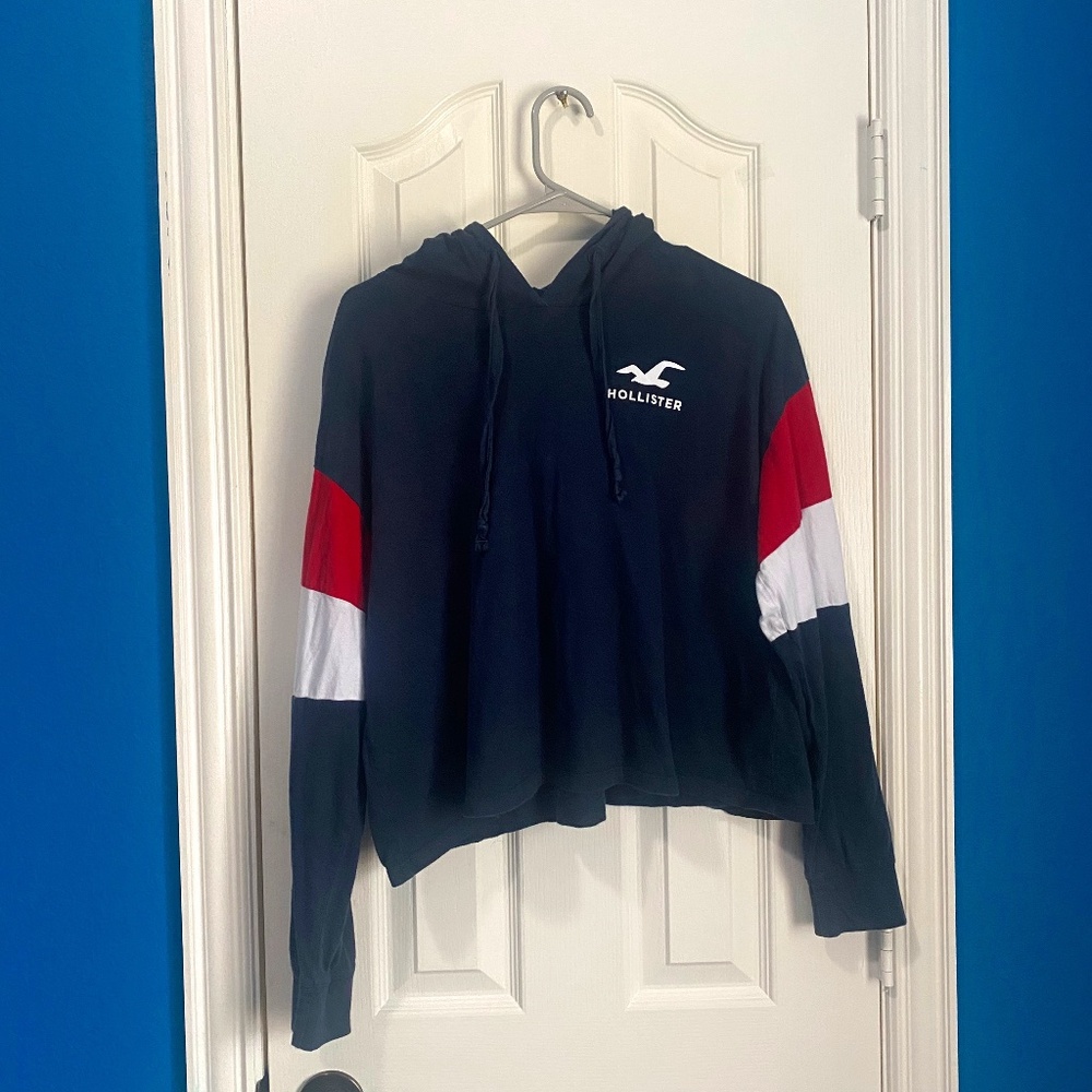 HOLLISTER CROP TOP WITH HOODIE